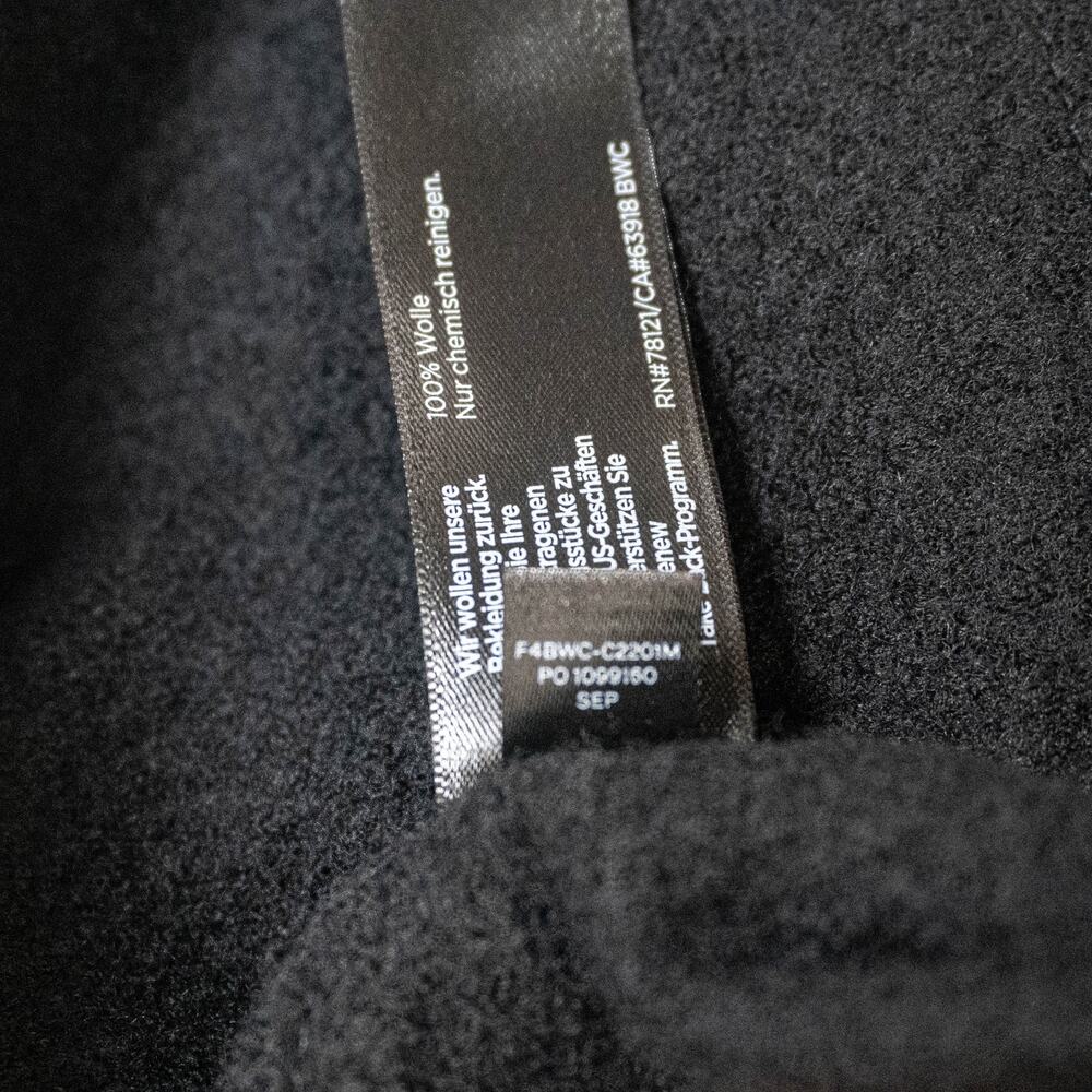 Eileen Fisher Lightweight Boiled Wool Icon Coat in Regenerative wool black - Picture 8 of 11